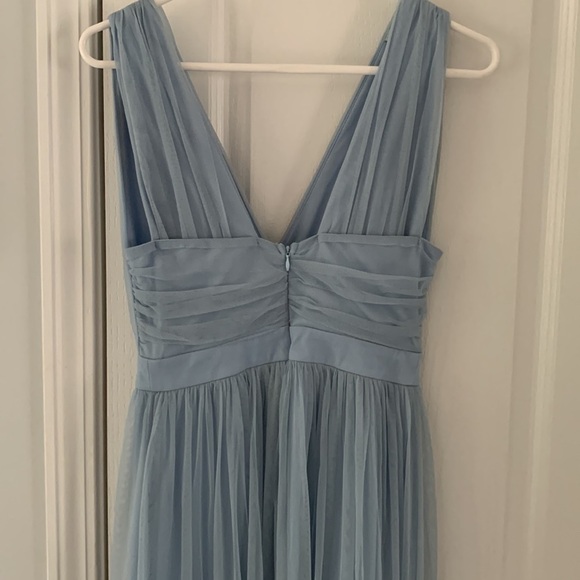 Lulu’s Blue Mesh Maxi Dress tulle size S - Picture 8 of 14